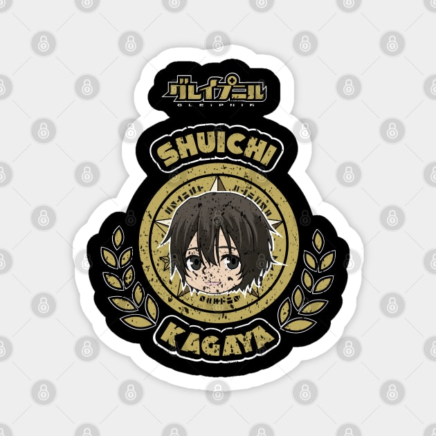 GLEIPNIR: SHUICHI KAGAYA CHIBI (BLACK) GRUNGE STYLE Magnet by FunGangStore