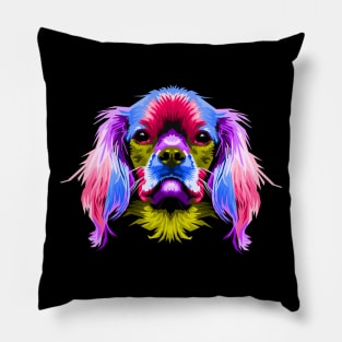 Dog Head Colorful Pillow