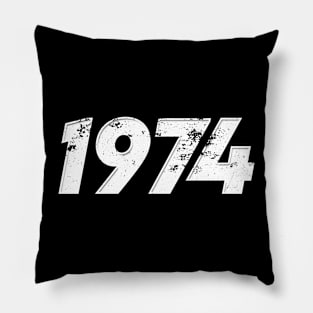 1974  - Vintage Grunge Effect Pillow