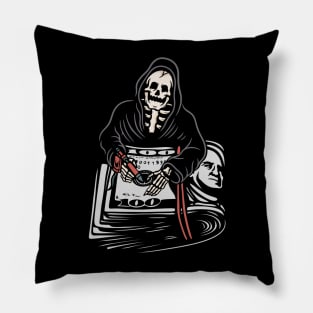 DOLLAR skull Pillow