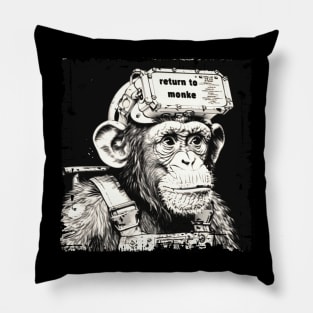 Funny Return To Monke Drawing Monkey Pillow