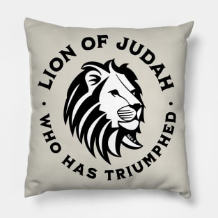 Lion of Judah Who Has Triumphed Jesus Christian Bible Scripture Religious Pillow