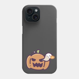 Ghost Duck in a Pumpkin Phone Case