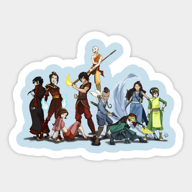 Avatar The Last Airbender Group Sticker for Sale by amadonms