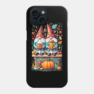 Thanksgiving Nurse Gnomes Fall Scrub Top Autumn RN Women Phone Case