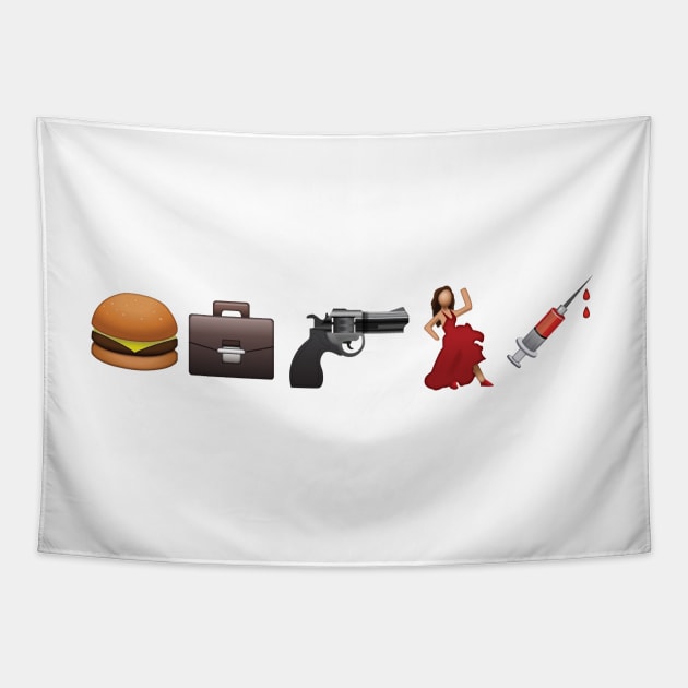 Emoji Pulp Fiction Tapestry by Alisterny