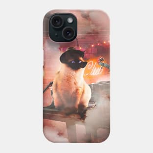 Siamese Cat Playing Piano Phone Case