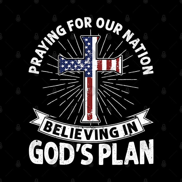 Praying For Our Nation Jesus American Flag Patriot Christian by Toeffishirts