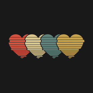 Valentine's Day Retro Vintage Hearts T-Shirt