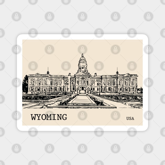 Wyoming State USA Magnet by Lakeric