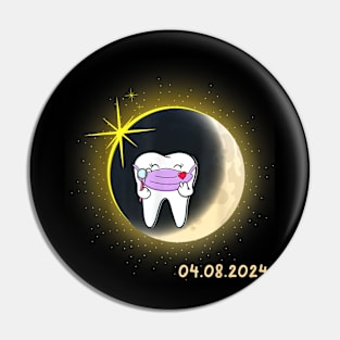 Total Solar Eclipse 2024 teeth Dental Solar Eclipse Gift For Men Women Pin