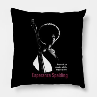 Esperanza Spalding silhouette Pillow