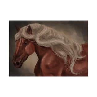 Flaxen Chestnut Horse with Lots of Hair T-Shirt