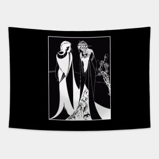 Salome and her mother (white on black) Tapestry