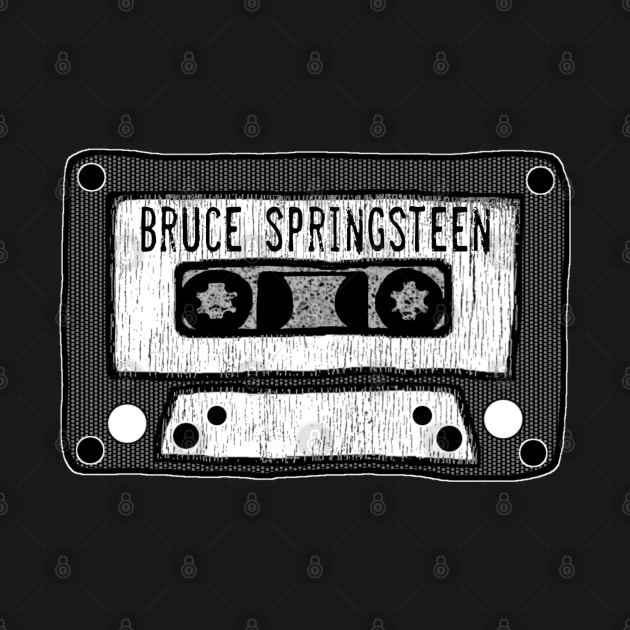 bruce springsteen cassette black and white by kurokurosaki