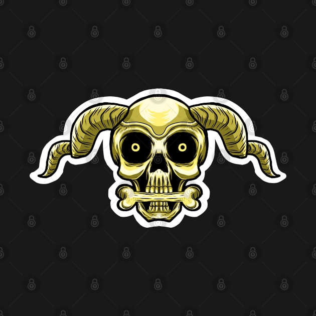 Golden skull by End12