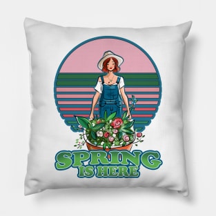 Spring is here and coming- I love to Spring Garden Pillow