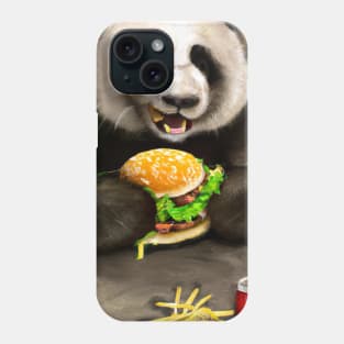 Panda eating Fast Food Phone Case