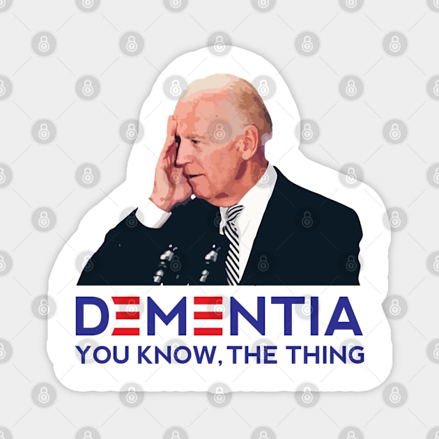 Anti Joe Biden Trump 2020 Puppet GOP Conservative Ukraine Sleepy Creepy Dementia Magnet by Shirtsurf