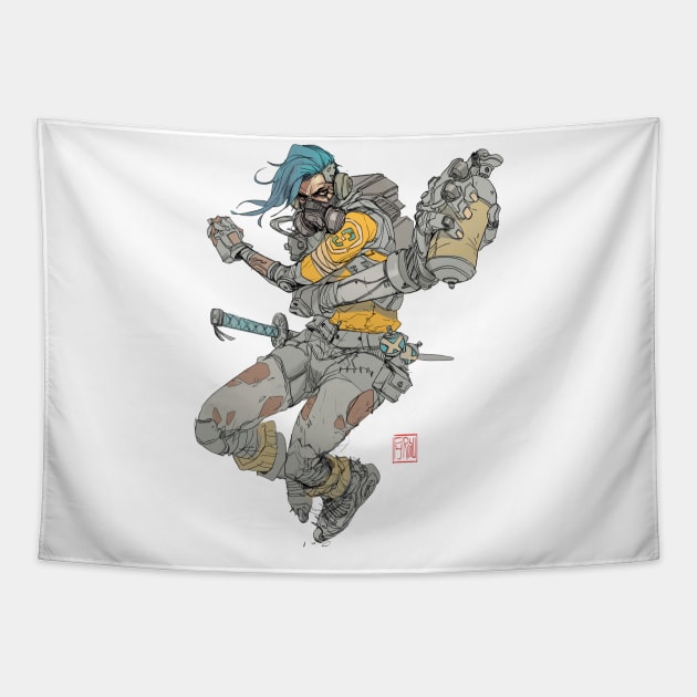 Graffiti Warrior Tapestry by Pyroowdaily