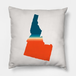 Idaho State Retro Map Pillow