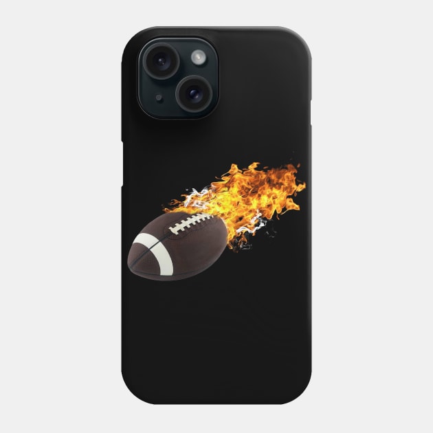 Flaming FootBall Phone Case by Ratherkool
