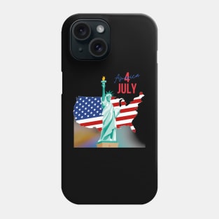 4 July statue of liberty Phone Case