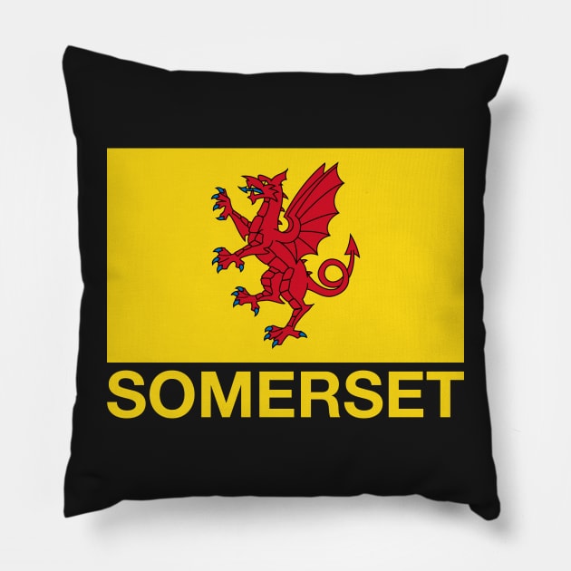 Somerset County Flag - England Pillow by CityNoir