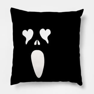 Gost face halloween funny shirt and mask Pillow