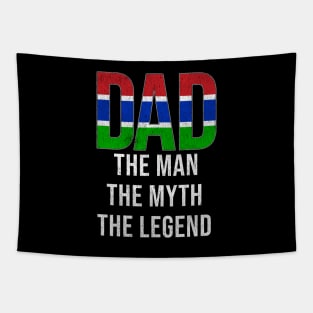 Gambian Dad The Man The Myth The Legend - Gift for Gambian Dad With Roots From Gambian Tapestry