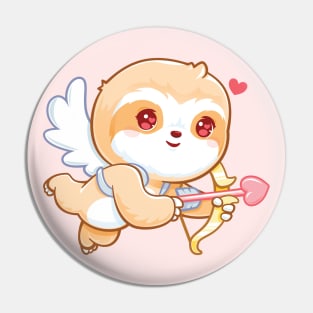 Love Cupid Kawaii Cute Sloth Valentine Pin