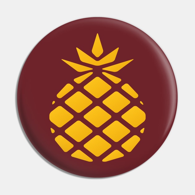 Pineapple Crown Minimalist Design Pin by PatrioTEEism