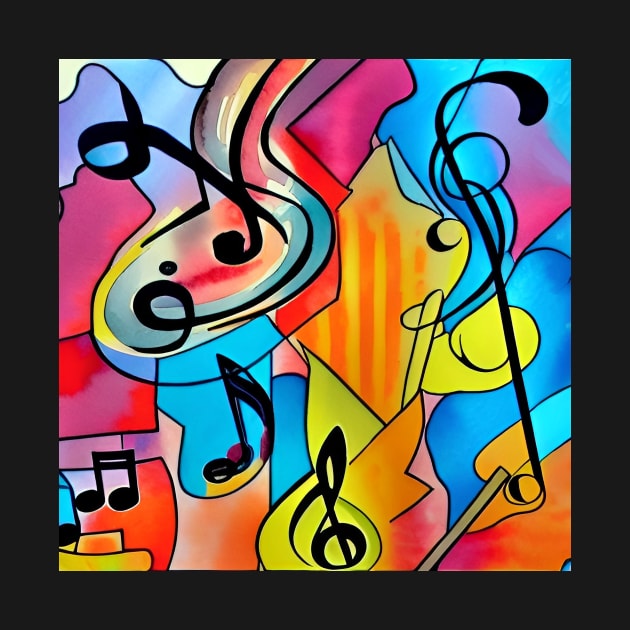 Music - Colorful Abstract by ArtistsQuest