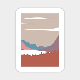 Minimalist Mountains VIII Magnet