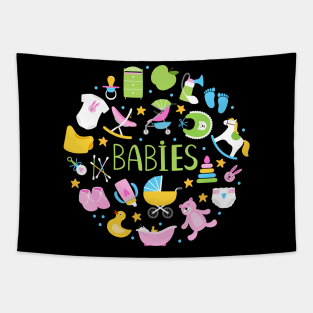 babies doodles Tapestry