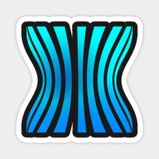 blue stripes Magnet