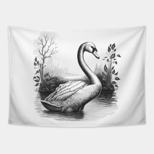 Beautiful Swan Tapestry