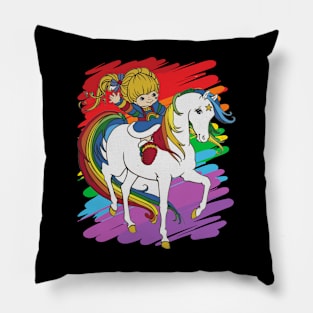 Retro Art Rainbow Kids Pillow