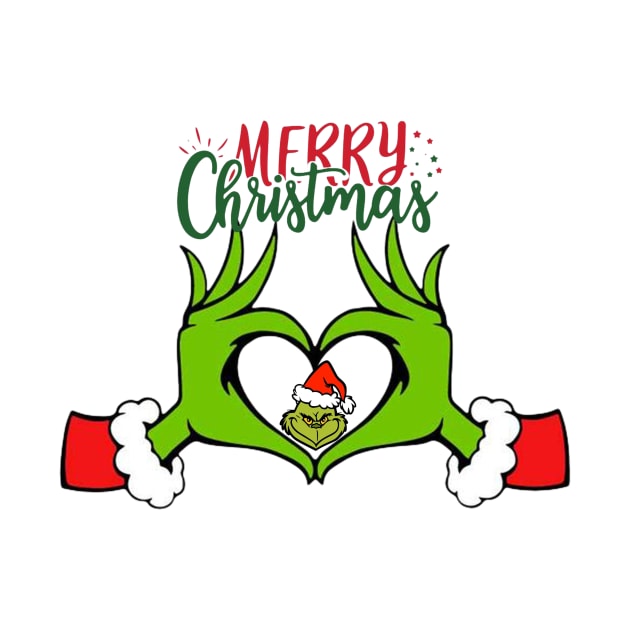 Grinch Heart merry christmas by positive_negativeart