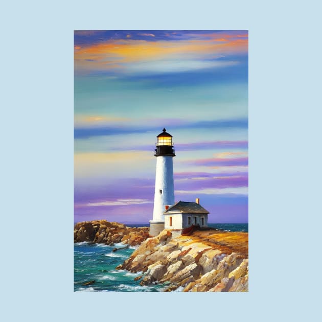 The Beacon by the Ocean by The Brushstrokes Boutique