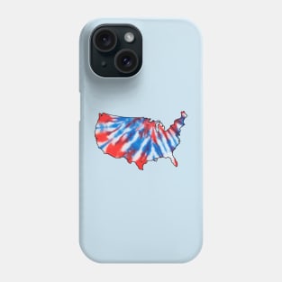 Tie dye red white and blue america - United States of America Phone Case