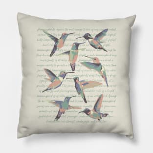 Hummingbird Info Pillow
