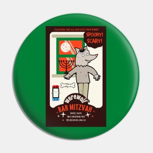 Werewolf Bar Mitzvah Action Figure Pin