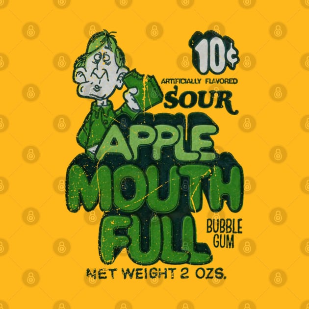 Sour Apple Mouth Full Bubble Gum by offsetvinylfilm