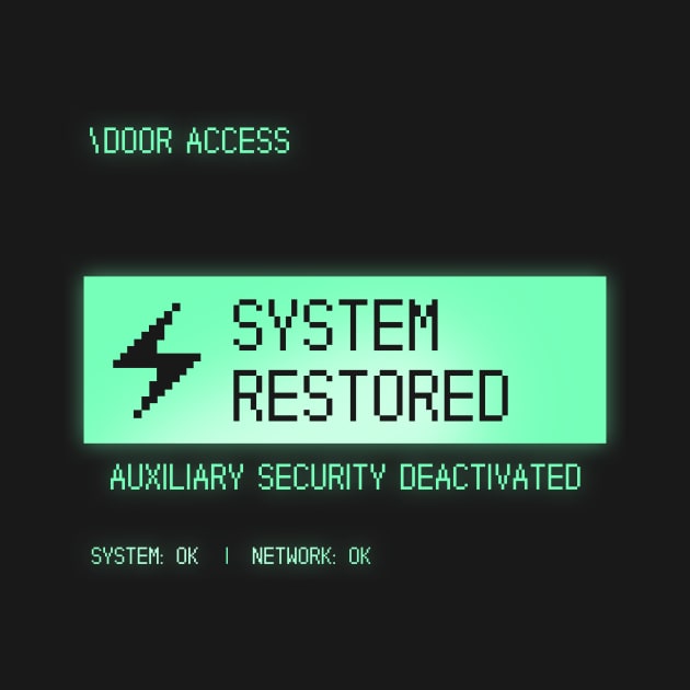 SYSTEM RESTORED by aquaticform