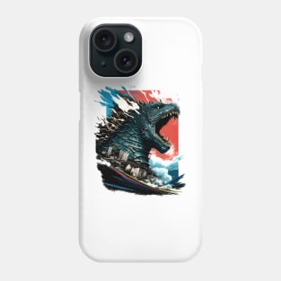 King Kaiju on Sunset - Godzilla Phone Case