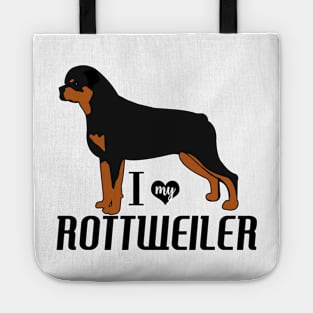 ROTTIE Rottweiler Dog Breed Pattern in Blue Tote