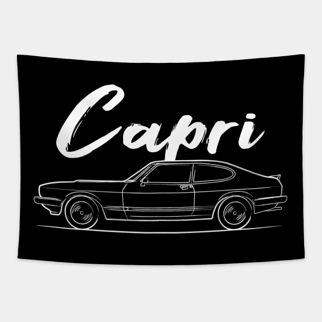 Classic Legend Capri MK3 Racing Tapestry by GoldenTuners