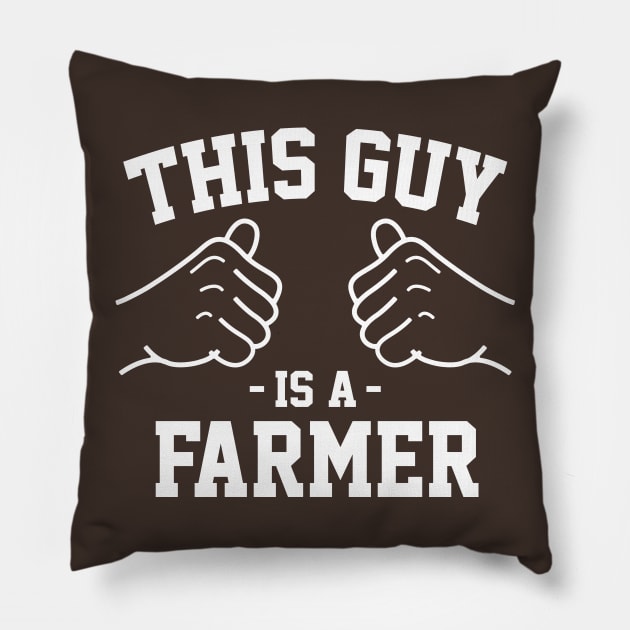 This guy is a farmer Pillow by Lazarino