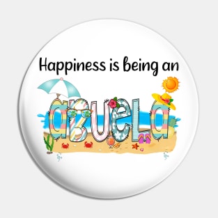 Happiness Is Being An Abuela Summer Beach Happy Mother's Day Pin